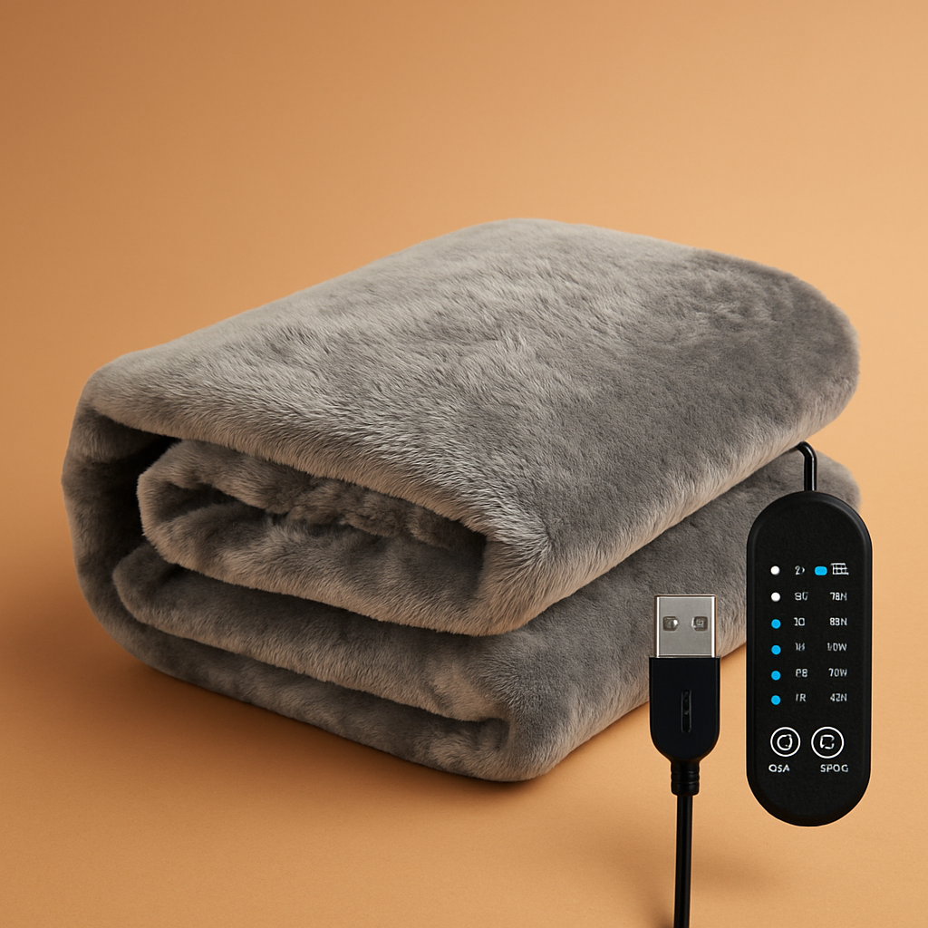 Couverture Chauffante USB – Douce, portable & sécurisée