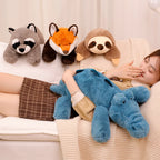 Peluche XXL – Renard / Raton / Paresseux / Crocodile
