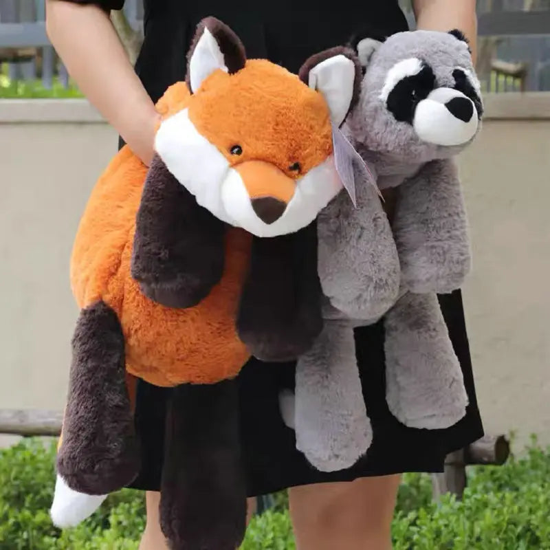 Peluche XXL – Renard / Raton / Paresseux / Crocodile