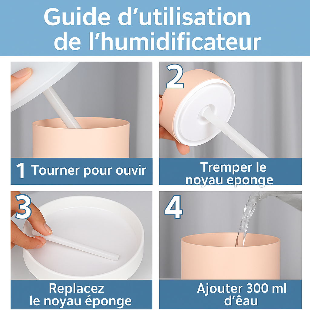 Humidificateur d’air “Chaton” – Diffuseur & Purificateur